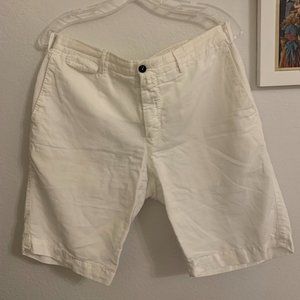 PT Torino Men's White Linen Bermuda Shorts IT Size 50 / U.S. Size 34
